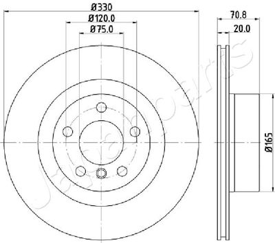 DP0127 JAPANPARTS Тормозной диск