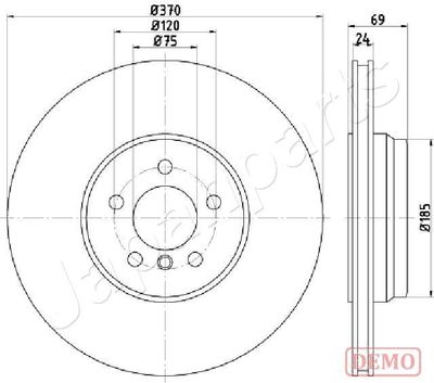 DP0127C JAPANPARTS Тормозной диск