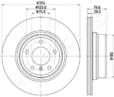 DP0128 JAPANPARTS Тормозной диск