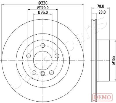 DP012C JAPANPARTS Тормозной диск