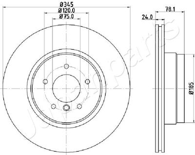 DP0130 JAPANPARTS Тормозной диск