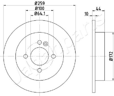 DP0132 JAPANPARTS Тормозной диск