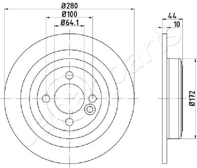 DP0133 JAPANPARTS Тормозной диск