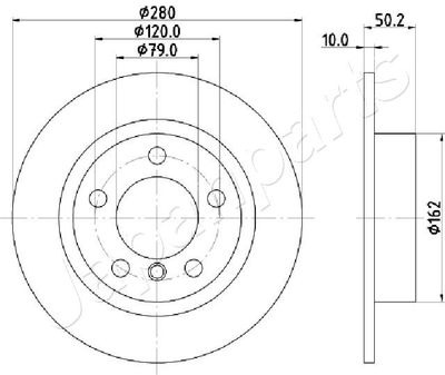 DP0134 JAPANPARTS Тормозной диск