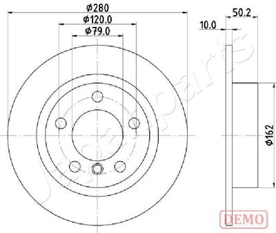 DP0134C JAPANPARTS Тормозной диск