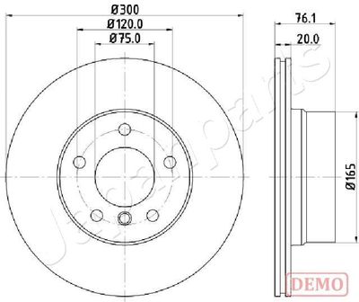 DP0136C JAPANPARTS Тормозной диск