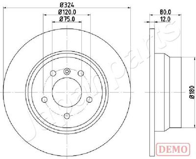 DP0138C JAPANPARTS Тормозной диск