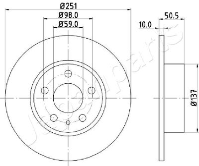 DP0202 JAPANPARTS Тормозной диск