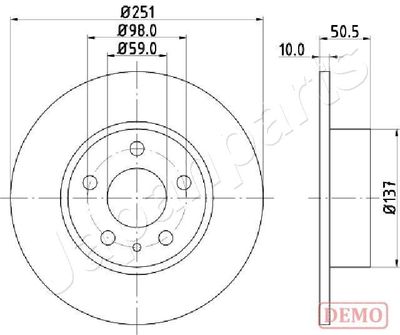 DP0202C JAPANPARTS Тормозной диск