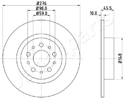 DP0203 JAPANPARTS Тормозной диск