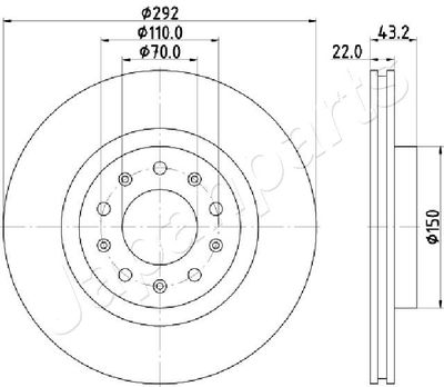 DP0205 JAPANPARTS Тормозной диск