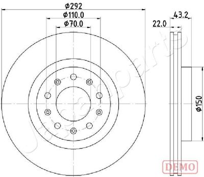 DP0205C JAPANPARTS Тормозной диск