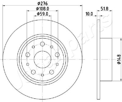 DP0207 JAPANPARTS Тормозной диск