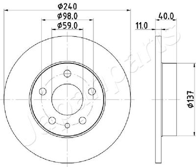 DP0209 JAPANPARTS Тормозной диск