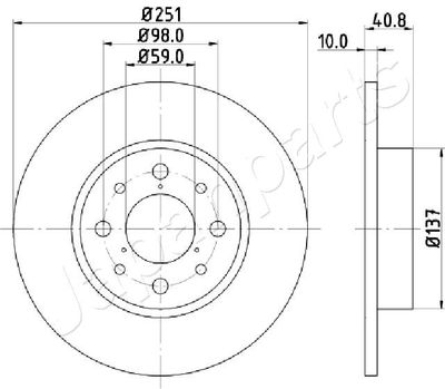 DP0210 JAPANPARTS Тормозной диск