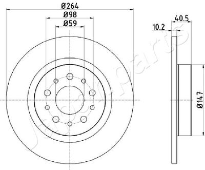 DP0212 JAPANPARTS Тормозной диск