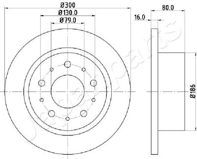 DP0217 JAPANPARTS Тормозной диск