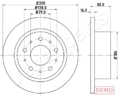 DP0217C JAPANPARTS Тормозной диск