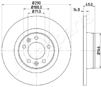 DP0612 JAPANPARTS Тормозной диск