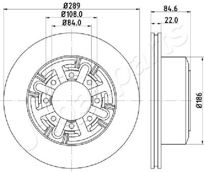 DP0222 JAPANPARTS Тормозной диск