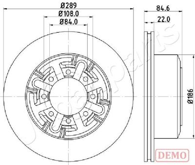 DP0222C JAPANPARTS Тормозной диск