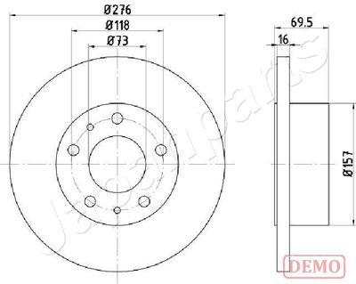 DP0223C JAPANPARTS Тормозной диск