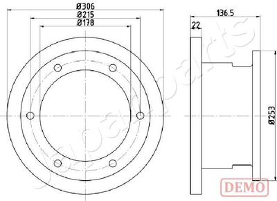 DP0224C JAPANPARTS Тормозной диск