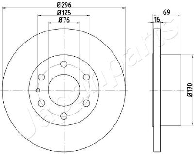 DP0225 JAPANPARTS Тормозной диск