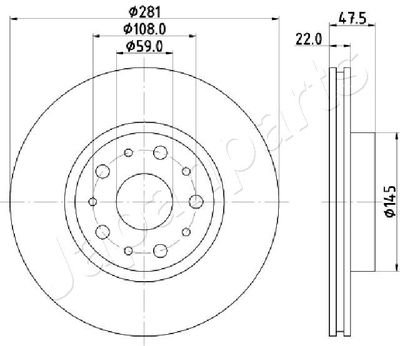 DP0229 JAPANPARTS Тормозной диск