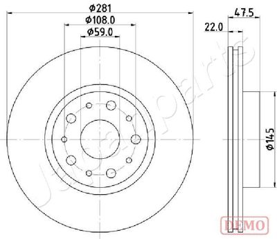 DP0229C JAPANPARTS Тормозной диск