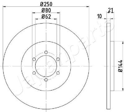 DP0234C JAPANPARTS Тормозной диск