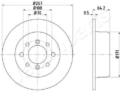 DP0235C JAPANPARTS Тормозной диск