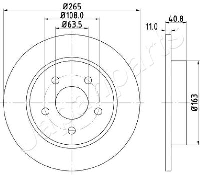 DP0300 JAPANPARTS Тормозной диск