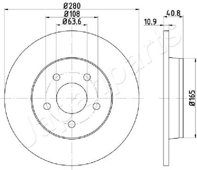 DP0301 JAPANPARTS Тормозной диск