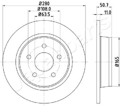 DP0302 JAPANPARTS Тормозной диск