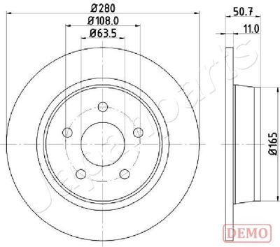 DP0302C JAPANPARTS Тормозной диск