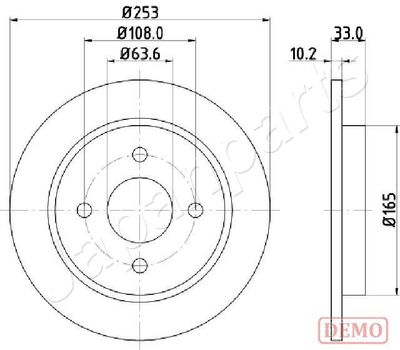 DP0303C JAPANPARTS Тормозной диск