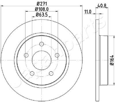 DP0305 JAPANPARTS Тормозной диск