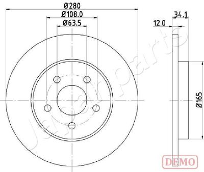 DP0309C JAPANPARTS Тормозной диск