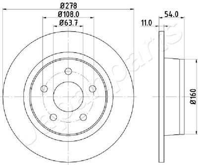 DP0311 JAPANPARTS Тормозной диск