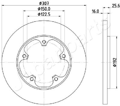 DP0313 JAPANPARTS Тормозной диск