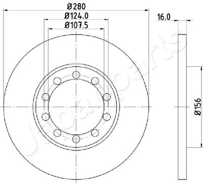 DP0314 JAPANPARTS Тормозной диск