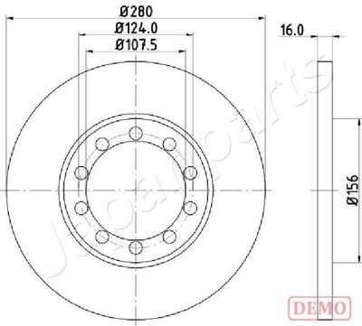 DP0314C JAPANPARTS Тормозной диск