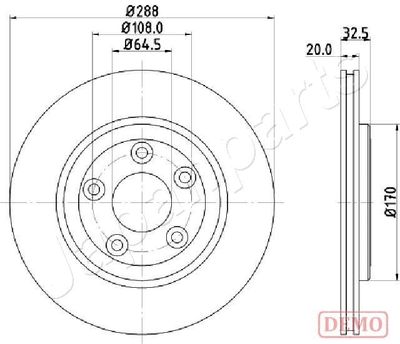 DP0315C JAPANPARTS Тормозной диск