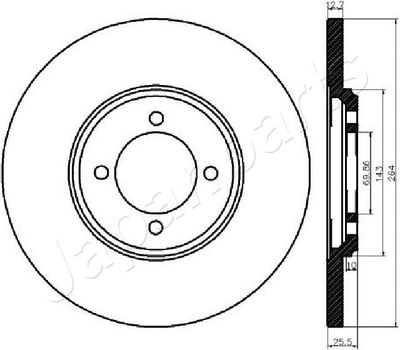 DP0318 JAPANPARTS Тормозной диск