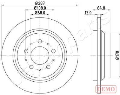 DP0321C JAPANPARTS Тормозной диск