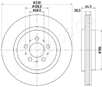 DP0322 JAPANPARTS Тормозной диск