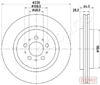 DP0322C JAPANPARTS Тормозной диск