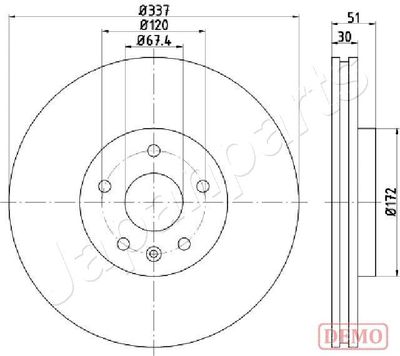 DP0323C JAPANPARTS Тормозной диск