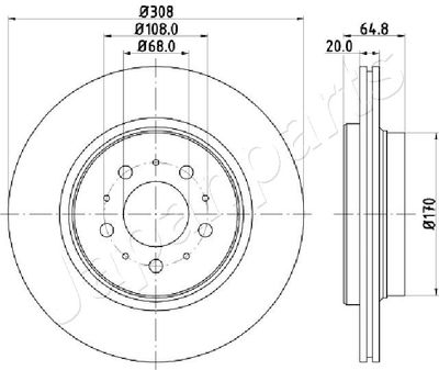 DP0326 JAPANPARTS Тормозной диск